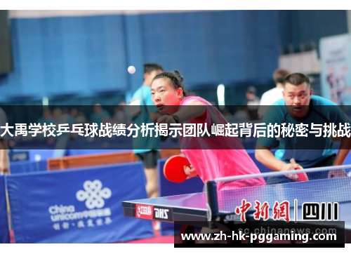 大禹学校乒乓球战绩分析揭示团队崛起背后的秘密与挑战