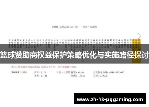 篮球赞助商权益保护策略优化与实施路径探讨 篮球赞助商权益保护策略优化与实施路径探讨